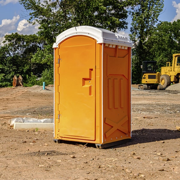 how often are the portable toilets cleaned and serviced during a rental period in Little Switzerland